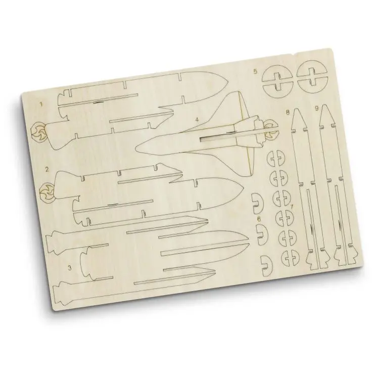 Picture of BRANDCRAFT Rocket Ship Wooden Model