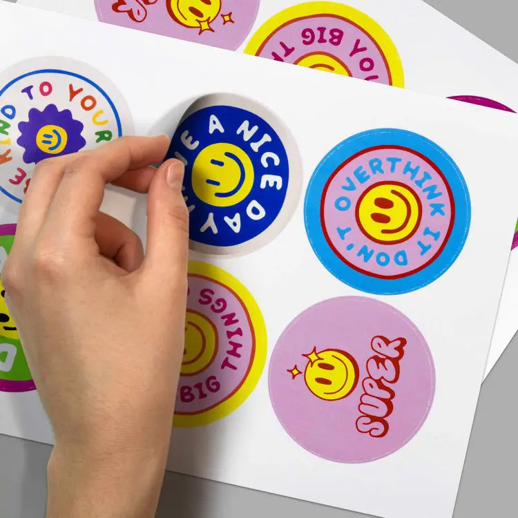Picture of Sticker Sheet 80mm Circle - Gloss