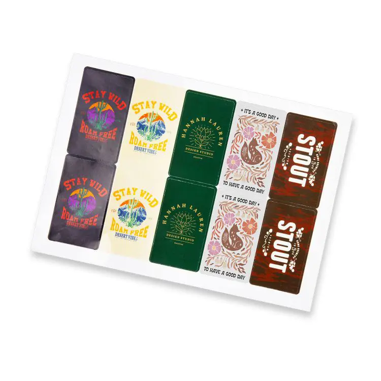 Picture of Sticker Sheet 88 x 50mm Rectangle - Gloss