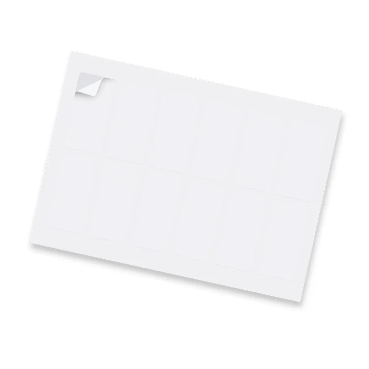 Picture of Sticker Sheet 40 x 80mm Rectangle - Matte