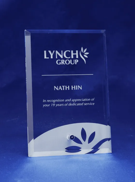 Picture of Clear Glass Rectangle - Laser Engraved