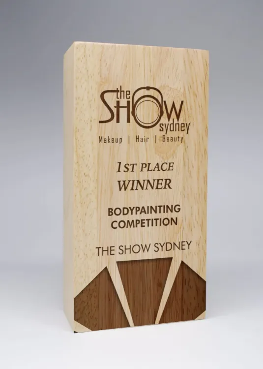 Picture of Column Wood Award  - Add Engraving Costs