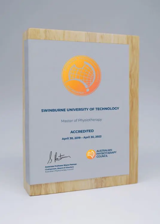 Picture of Wood Block Award with Printed Metal Plate