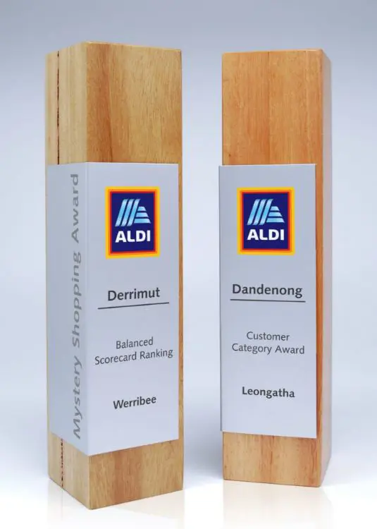 Picture of Australian Select Grade Blackbutt Bar Trophy with Metal Wrap