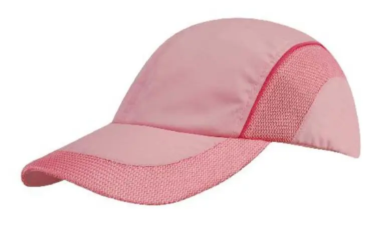 Picture of Spring Woven Fabric Cap with Mesh to Side Panels and Peak