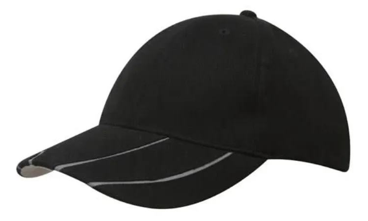 Picture of Brushed Heavy Cotton Cap with Hi-Vis Laminated Two-Tone Peak