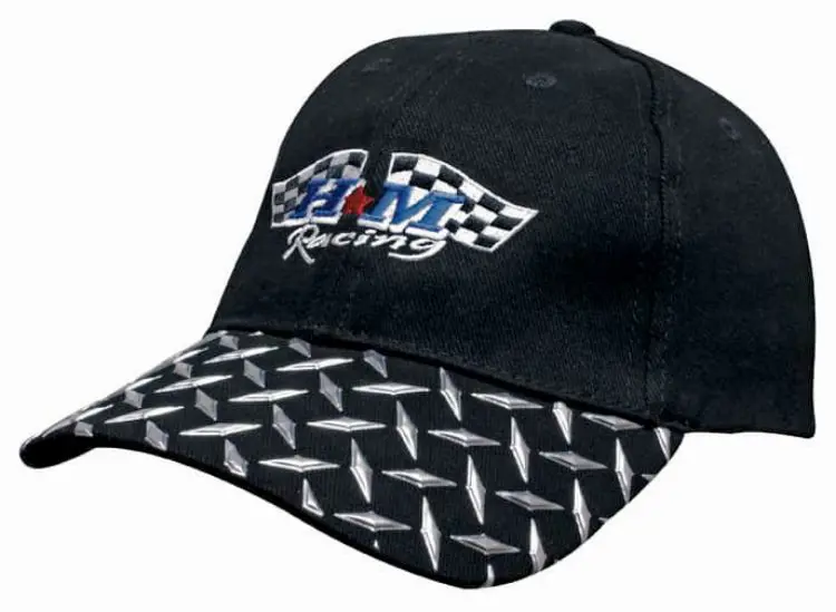 Picture of Brushed Heavy Cotton Cap with Checker Plate on Peak