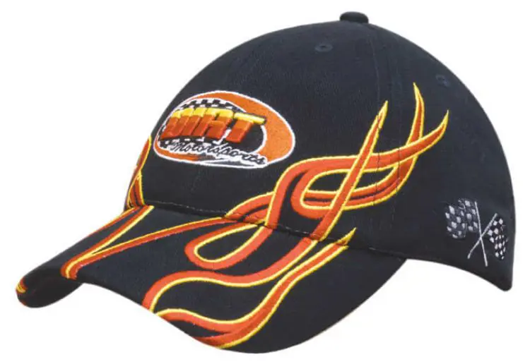 Picture of Brushed Heavy Cotton Cap with Flame Embroidered