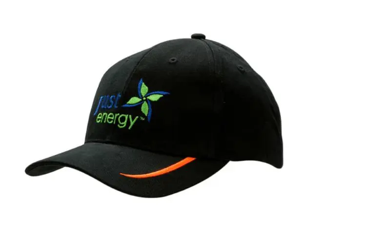 Picture of Brushed Heavy Cotton Cap with Peak Embroidered Lines