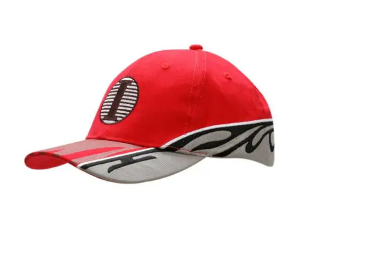 Picture of Brushed Heavy Cotton Cap with Inserts/Embroidery on Crown/Peak & Print Design on Peak