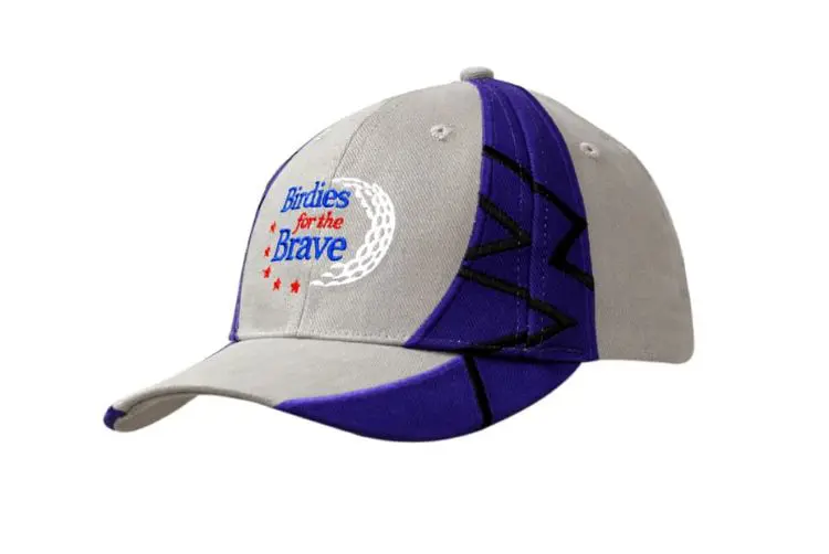 Picture of Brushed Heavy Cotton Cap with Fabric Inserts/Embroidery on Crown & Peak