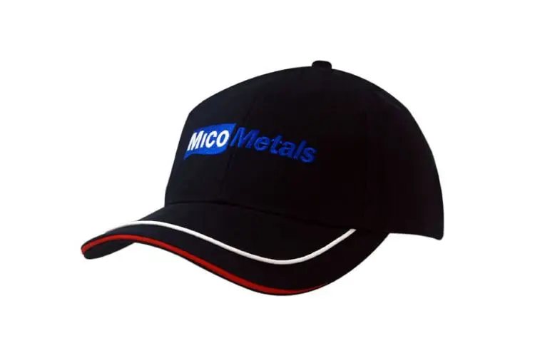 Picture of Brushed Heavy Cotton Cap with Sandwich Trim & Piping on Peak