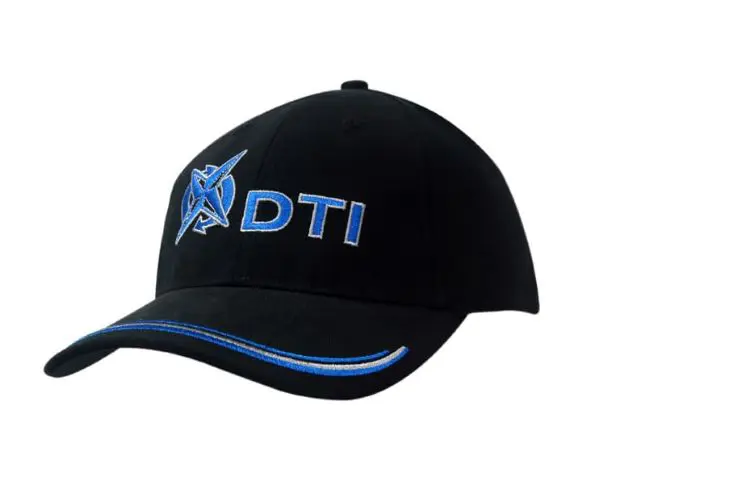 Picture of Brushed Heavy Cotton Cap with Peak Embroidered Lines