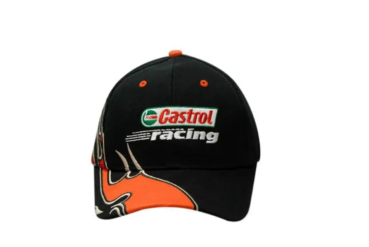 Picture of Brushed Heavy Cotton Cap with Flame Design on Crown & Peak