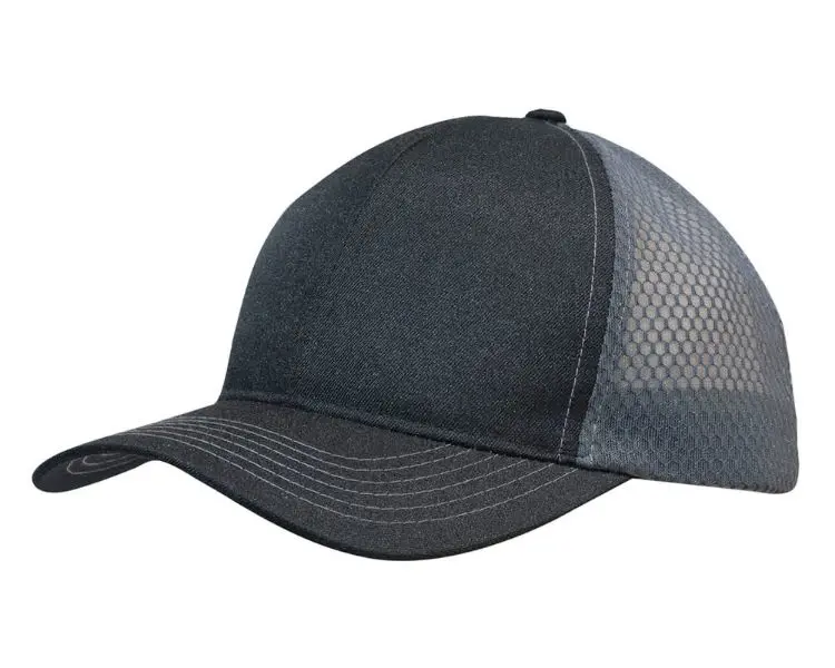 Picture of Breathable Poly Twill Cap with Honeycomb Mesh