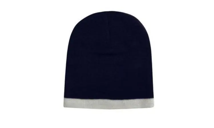Picture of Roll Down Two Tone Acrylic Beanie
